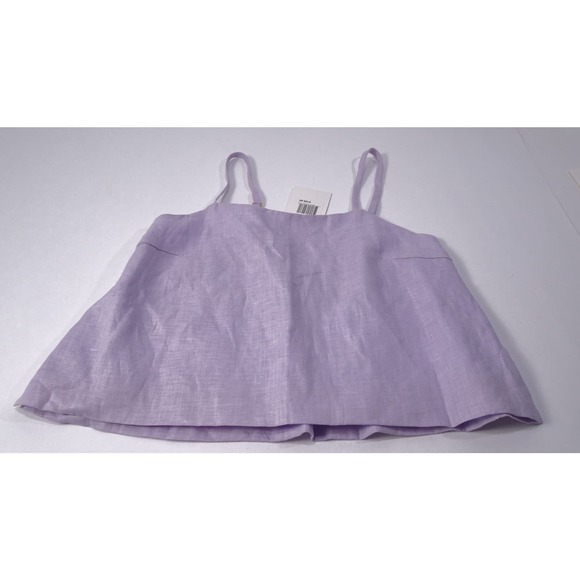 Hevron Women's Boxy Cropped Spaghetti Strap Top lavender Sz xs NWT 198 - Picture 8 of 10